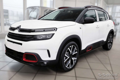 Prahové ochranné nerezové lišty Avisa pro Citroen C5 Aircross (Hybrid) 2018-, - černé, lesklé