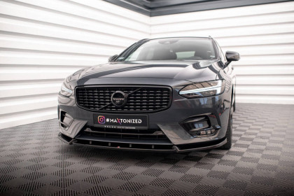 Spojler pod nárazník lipa Volvo V90 R-Design Mk2 černý lesklý plast