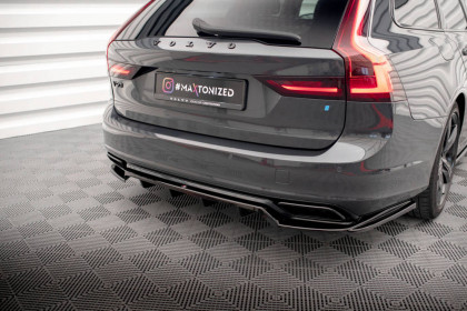 Spoiler zadního nárazníku Volvo V90 R-Design Mk2 černý lesklý plast