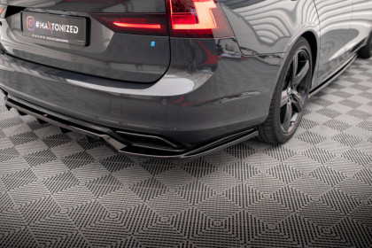 Spoiler zadního nárazníku Volvo V90 R-Design Mk2 černý lesklý plast