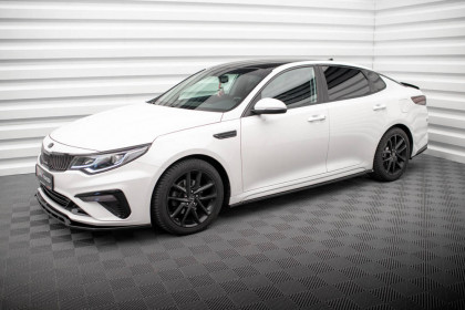 Prahové lišty Kia Optima Mk4 Facelift černý lesklý plast