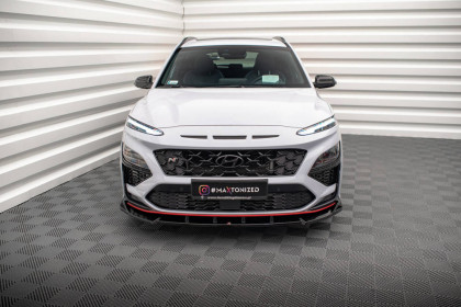 Spojler pod nárazník lipa V.2 Hyundai Kona N Mk1 černý lesklý plast