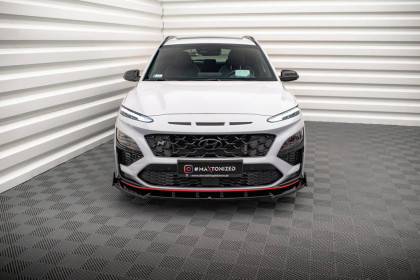 Spojler pod nárazník lipa V.3+flaps Hyundai Kona N Mk1 černý lesklý plast