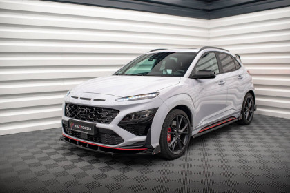 Spojler pod nárazník lipa V.3+flaps Hyundai Kona N Mk1 černý lesklý plast