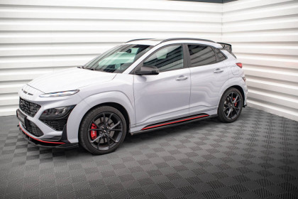 Prahové lišty V.1 Hyundai Kona N Mk1 černý lesklý plast