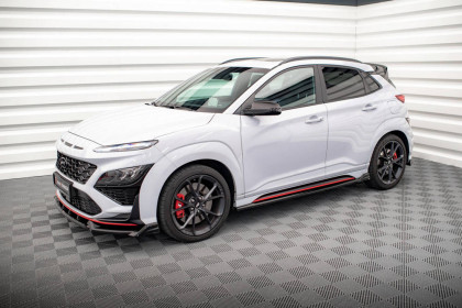 Prahové lišty V.2 Hyundai Kona N Mk1 černý lesklý plast