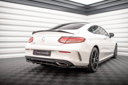 Spoiler zadního nárazníku Mercedes-Benz C Coupe AMG-Line C205 Facelift černý lesklý plast