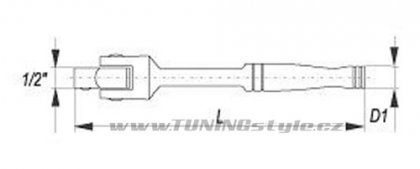 Ráčna 1/2" otočná 457 mm