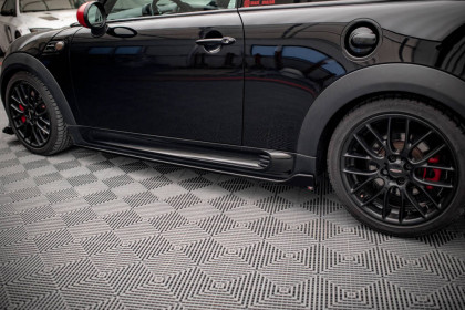 Prahové lišty V.2 Mini Cooper John Cooper Works R56 černý lesklý plast