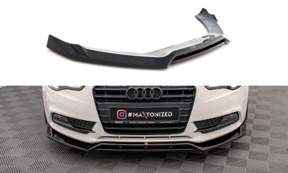 Spojler pod nárazník lipa V.1 Audi A5 Coupe 8T Facelift černý lesklý plast