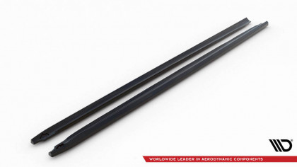 Prahové lišty V.2 Audi A5 / A5 S-Line / S5 Coupe 8T černý lesklý plast