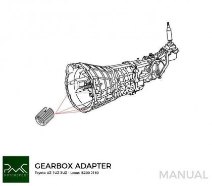 Adapter skrzyni biegów Toyota JZ 1JZ 2JZ- Toyota Altezza / Lexus IS200 J160 Aisin AZ6 (first gen.)