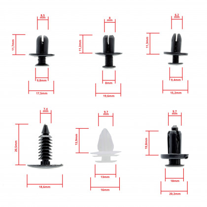 EPCRC03 CAR RETAINER CLIPS 100 PCS