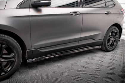 Prahové lišty Ford Edge Mk2 černý lesklý plast
