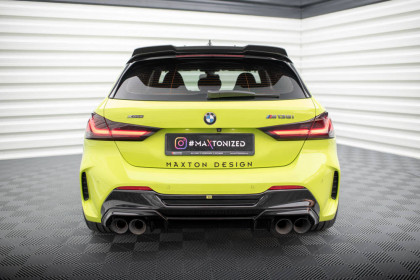 Zadní difuzor V.2 + Miltek sport exhaust BMW 1 F40 M-Pack/ M135i černý lesklý plast , leštěné koncovky