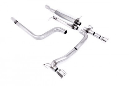 Zadní difuzor V.2 + Miltek sport exhaust BMW 1 F40 M-Pack/ M135i černý lesklý plast , leštěné koncovky