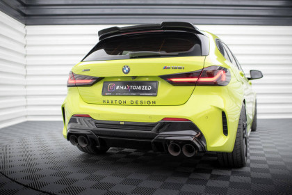 Zadní difuzor V.2 + Miltek sport exhaust BMW 1 F40 M-Pack/ M135i černý lesklý plast , titanové opálené koncovky