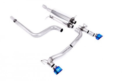 Zadní difuzor V.2 + Miltek sport exhaust BMW 1 F40 M-Pack/ M135i černý lesklý plast , titanové opálené koncovky