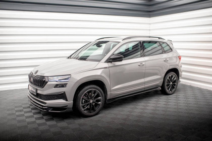 Prahové lišty Škoda Karoq Sportline Mk1 Facelift černý lesklý plast