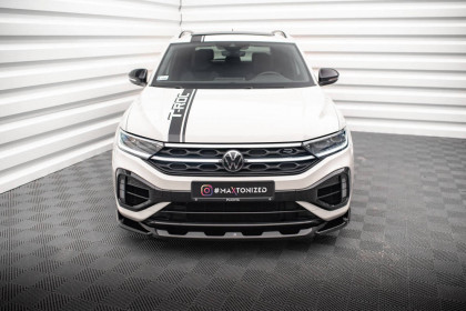 Spojler pod nárazník lipa V.2 Volkswagen T-Roc R Mk1 černý lesklý plast