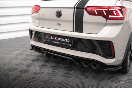 Spoiler zadního nárazniku Volkswagen T-Roc R Mk1 černý lesklý plast