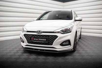 Spojler pod nárazník lipa V.1 Hyundai I20 Mk2 Facelift černý lesklý plast