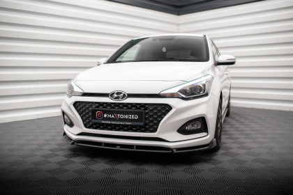 Spojler pod nárazník lipa V.2 Hyundai I20 Mk2 Facelift černý lesklý plast