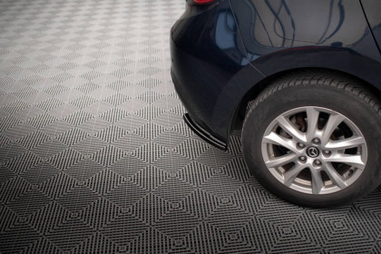Splittery zadní boční Mazda 3 Mk3 černý lesklý plast