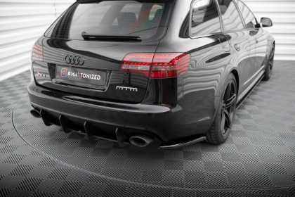 Splittery zadní boční Audi RS6 Avant C6 černý lesklý plast