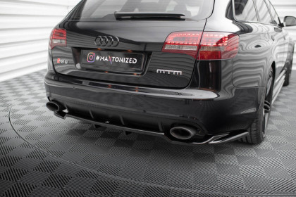 Spoiler zadního nárazniku Audi RS6 Avant C6 černý lesklý plast