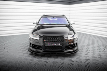 Street pro spojler pod nárazník lipa + flaps Audi RS6 Avant C6 černo červený