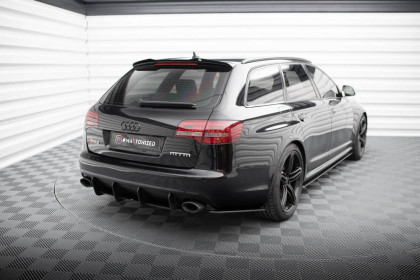 Splittery zadní boční Street Pro Audi RS6 Avant C6 černo červené