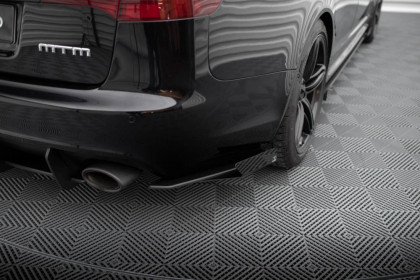 Splittery zadní boční Street Pro + flaps Audi RS6 Avant C6 černo červené