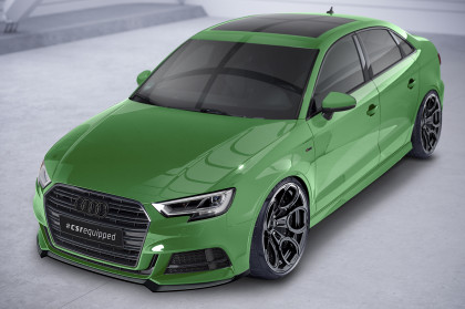 Spoiler pod přední nárazník CSR CUP pro Audi A3 S-Line / S3 8V - carbon look lesklý