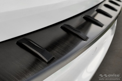 Nerezová ochranná lišta zadního nárazníku Strong edition pro AUDI A4 B9 Avant /S -line 2015- černá