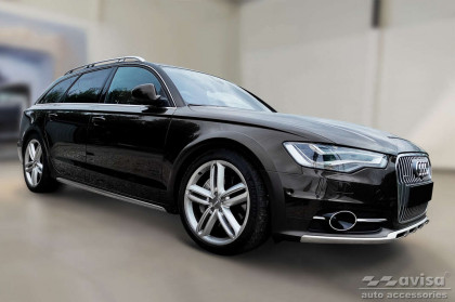 Ochranná lišta zadního nárazníku pro AUDI A6 C7 Allroad 2012-208 - karbonová