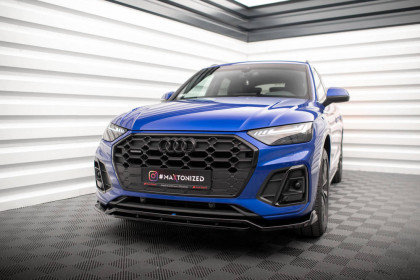 Spojler pod nárazník lipa V.1 Audi SQ5 / Q5 S-Line SUV / Sportback Mk2 Facelift černý lesklý plast