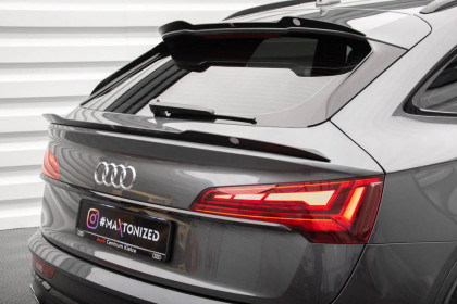 Prodloužení spoileru spodní Audi SQ5 Sportback Mk2 Facelift černý lesklý plast
