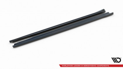 Prahové lišty Peugeot 208 GT Mk2 černý lesklý plast