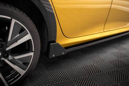 Prahové lišty + flaps Peugeot 208 GT Mk2 černý lesklý plast