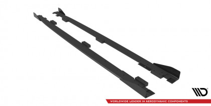Prahové lišty Street pro + flaps Peugeot 208 GT Mk2 černo červené