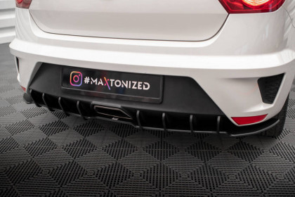 Spoiler zadního nárazníku Street pro Seat Ibiza Sport Coupe Mk4 černo červený