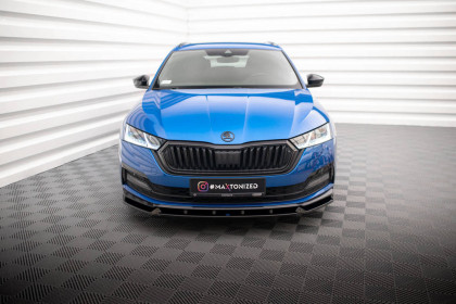 Spojler pod nárazník lipa V.1 Škoda Octavia Sportline Mk4 černý lesklý plast