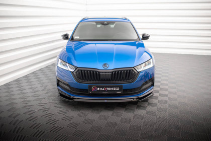 Spojler pod nárazník lipa V.2 Škoda Octavia Sportline Mk4 černý lesklý plast