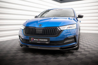 Spojler pod nárazník lipa V.2 Škoda Octavia Sportline Mk4 černý lesklý plast