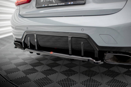 Spoiler zadního nárazniku V.1 BMW M340i G20 / G21 Facelift černý lesklý plast