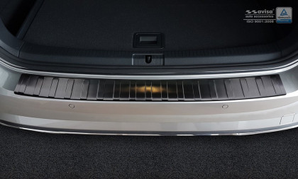 Nerezová ochranná lišta zadního nárazníku VW Golf VII Variant 17- černá 