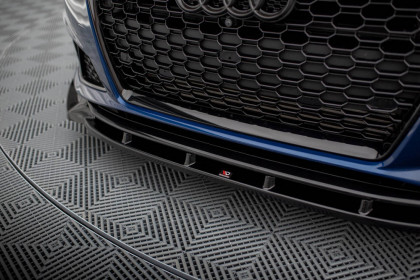 Spojler pod nárazník lipa V.1 Audi A4 Competition B9 Facelift černý lesklý plast
