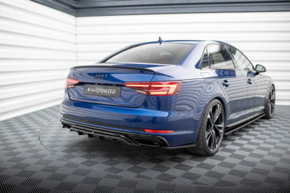 Splittery zadní boční Audi A4 Competition B9 Facelift černý lesklý plast