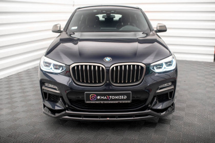 Spojler pod nárazník lipa V.2 BMW X4 M-Pack G02 černý lesklý plast